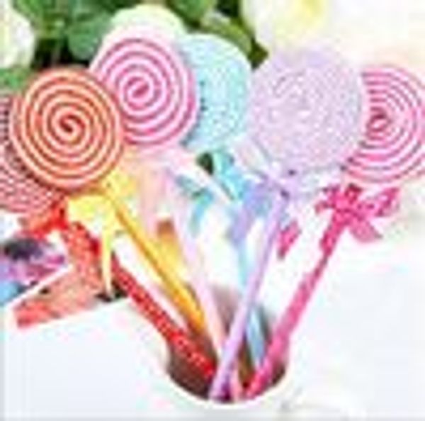 Retail Cute Lollipop Pen Ball point pen Office supplies Stationery changeable 0.5mm blue c