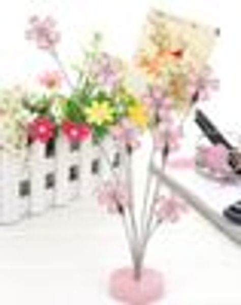 E7 SAKURA CHERRY BLOSSOMS MULTISTEM NOTE CLIP NOVELTY CUTE CREATIVE STAINLESS HAND-MADE ART CRAFTS WEDDING BIRTHDAY HOME OFFICE GIFT PRESENT