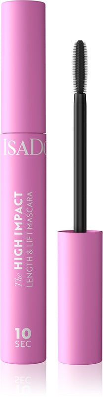 IsaDora 10 Sec High Impact Length & Lift mascara för förlängda och separerade fransar färg 01 svart 9 ml
