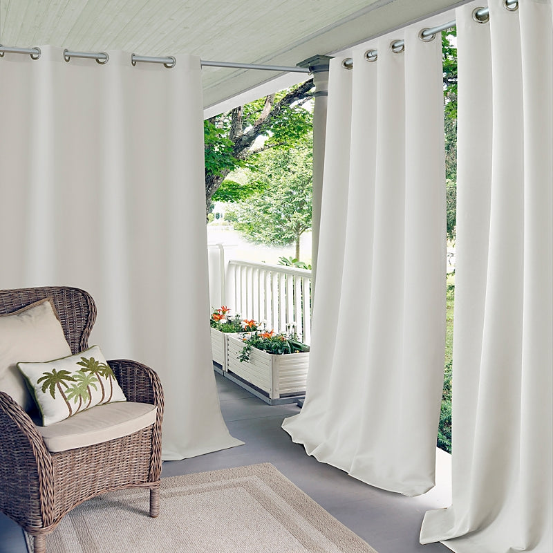 Elrene Home Fashions Connor Solid Indoor-Outdoor Curtain Panel, 52 x 108