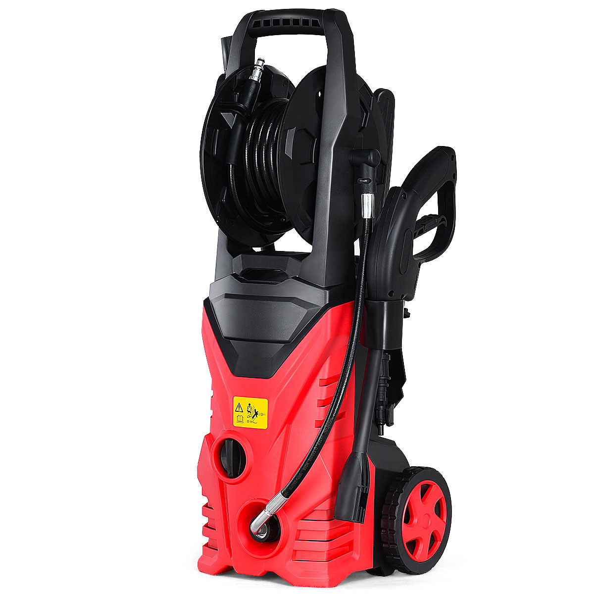 2030PSI 1800W Electric High-Pressure Washer with Hose Reel - High Pressure Washer Red