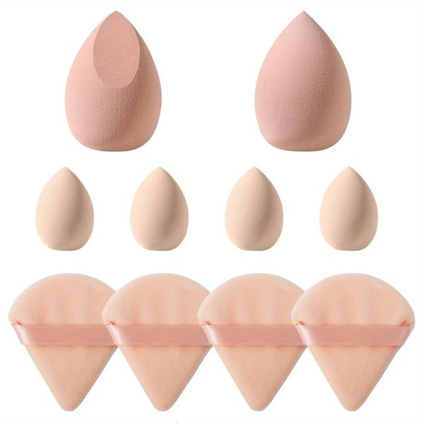 10PCS Cosmetic Puff Set Makeup Foundation Sponge Women Powder Puff Makeup tools Wholesale Make up Blender 240620