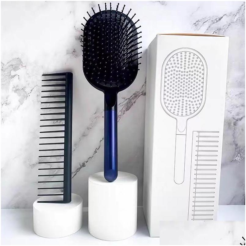 Hair Brushes Air Cushion Comb Airbag Board Antistatic Massage Wide Tooth Straight Smooth Gift Box Set Drop Delivery Products Care St Othho