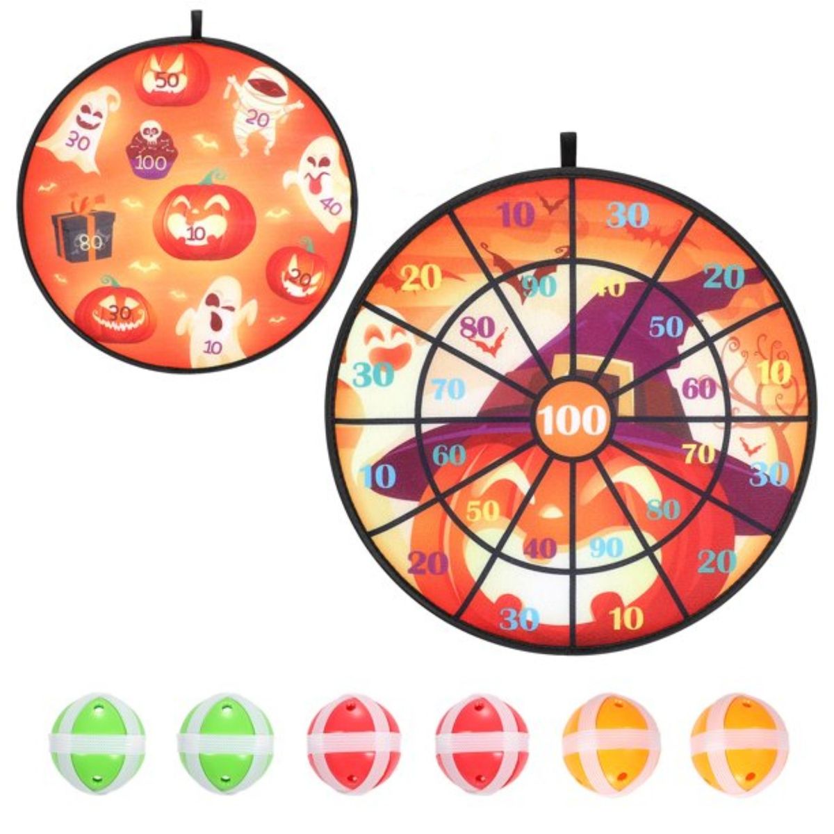 Kids' Indoor Sticky Ball Halloween-Themed Dart Board (2 Sizes) - Dartboard Game Halloween Theme