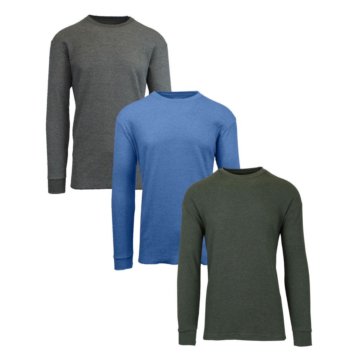 Men's Long Sleeve Thermal Shirts (3-Pack) - MTH-4800-CH-HMB-OL - M