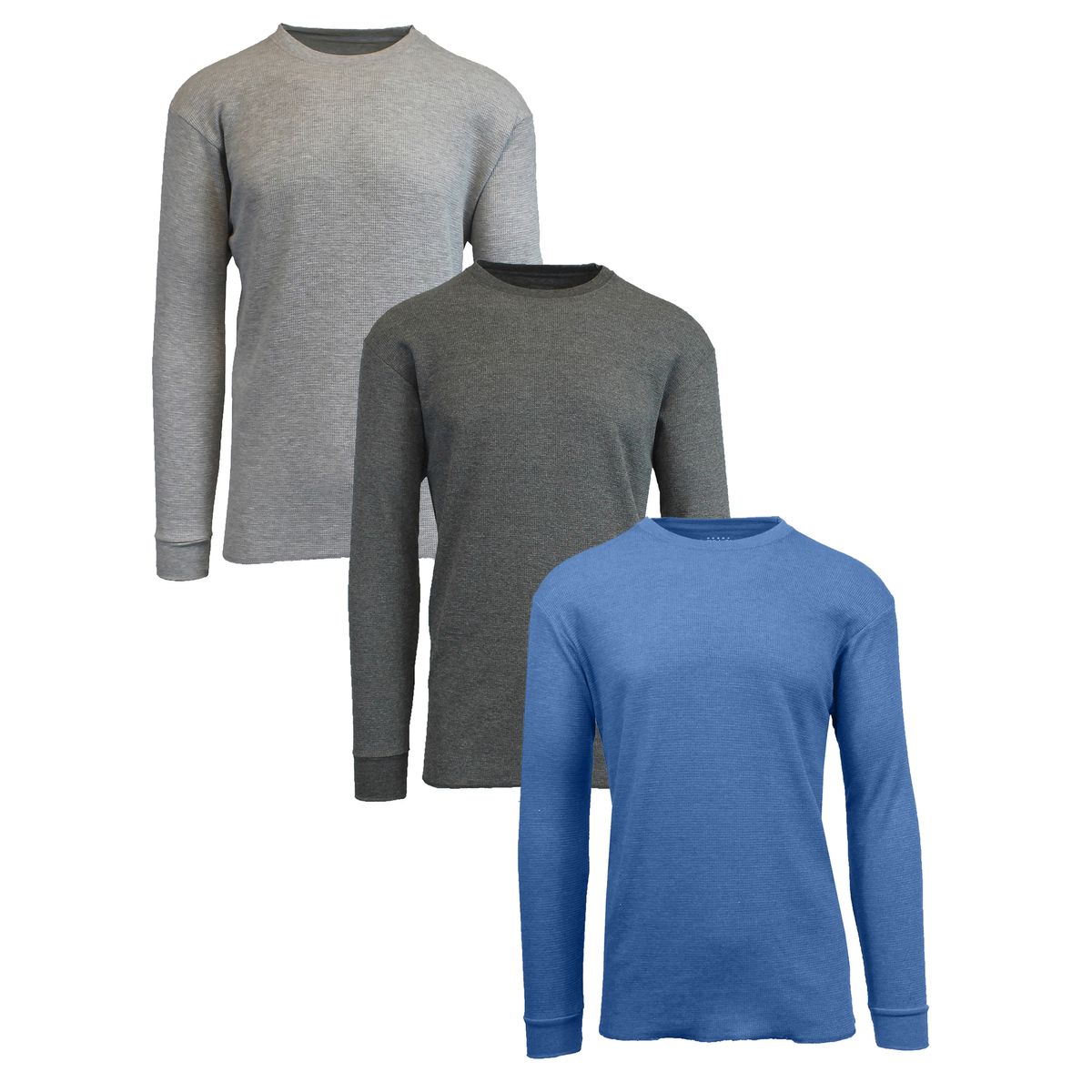 Men's Long Sleeve Thermal Shirts (3-Pack) - MTH-4800-HMB-CH-HG - M