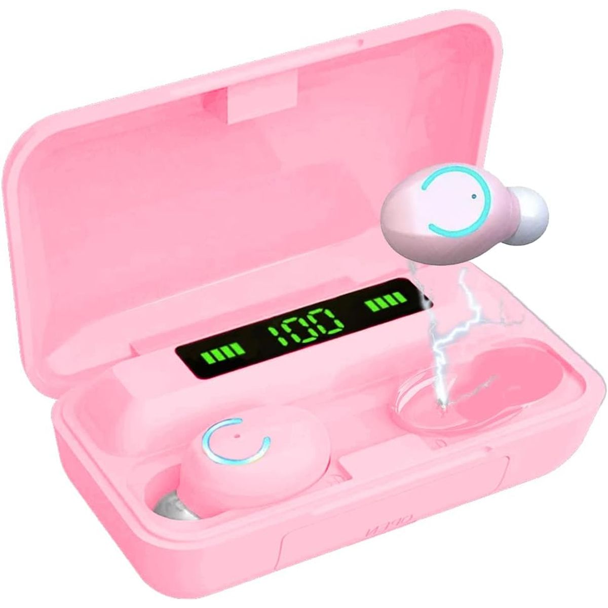 Acuvar™ Wireless BT 5.0 Rechargeable IPX7 Waterproof Earbuds with Case - Pink Headphone