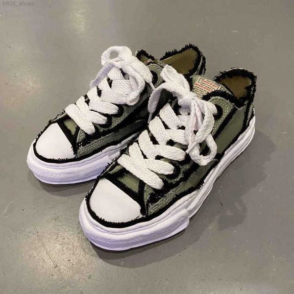 Coned Shoes de dissolução da marca Sapatos casuais verdes amantes de solados grossos papai esportes de tábua casual tênis