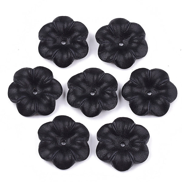 6-Blütenblatt umweltfreundliche Rindsleder Perlenkappe