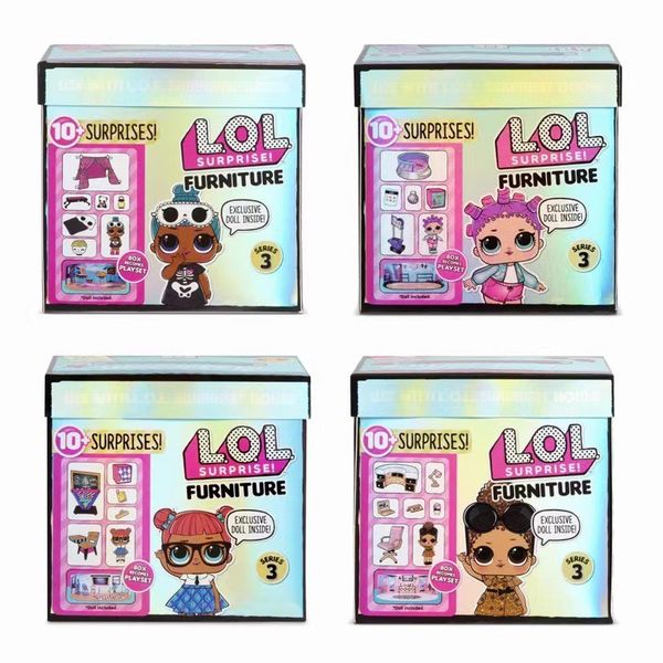 Blind Box Toy Lol Doll Toy packing boxes Classic furniture scene series Surprise Doll Ball Action figure toy for Kids zx232