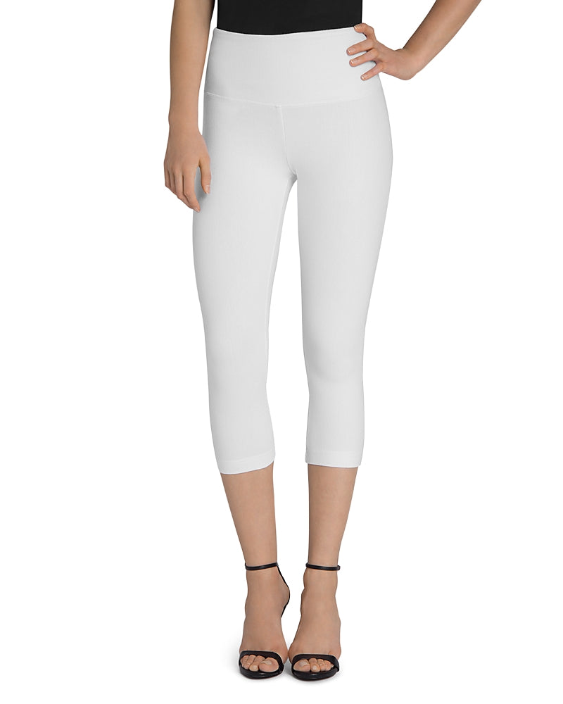 Lysse Denim Capri Leggings in White