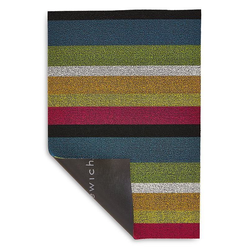 Chilewich Bold Stripe Shag Floor Mat, 24 x 36