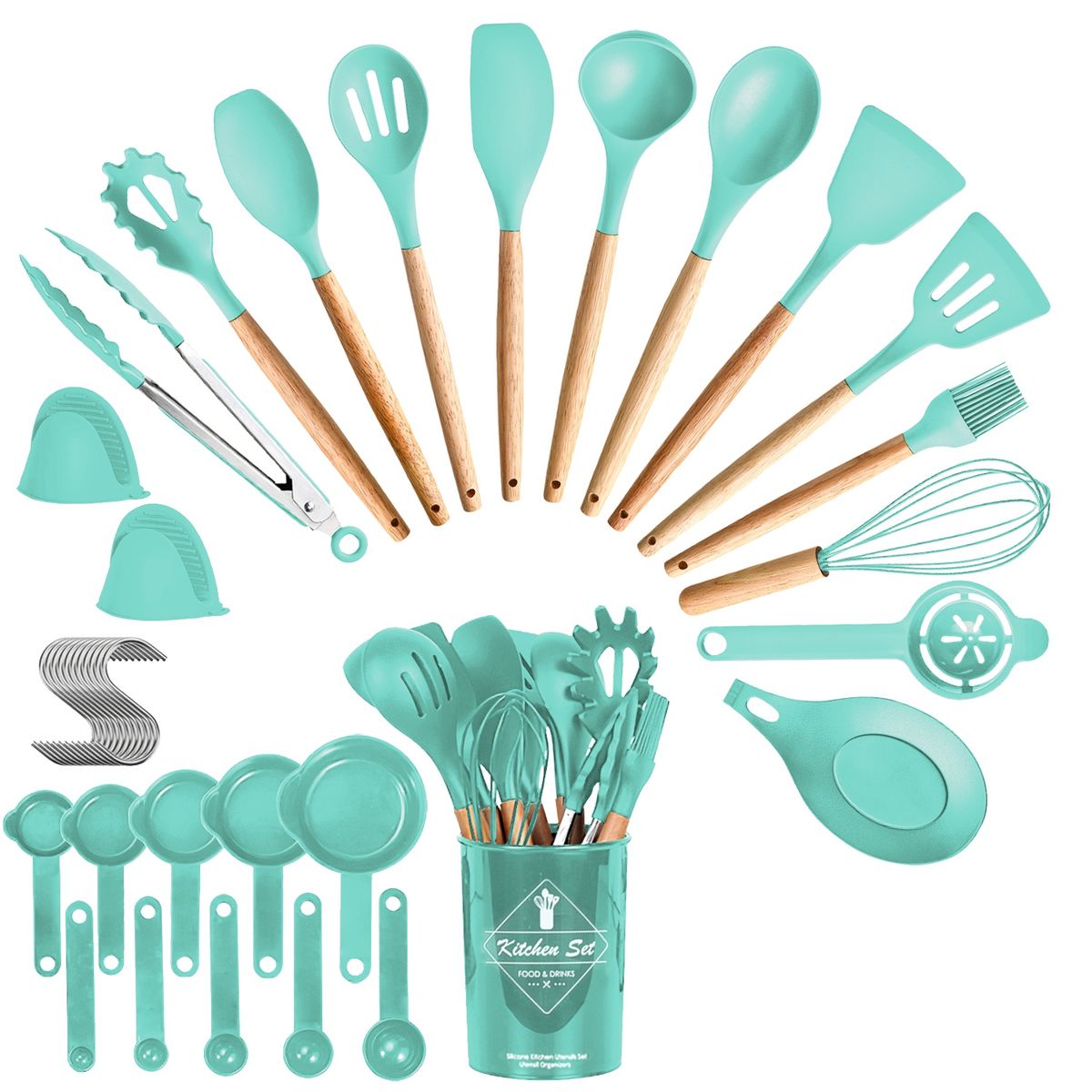 NewHome™ 35-Piece Cooking Utensil Set - NewHome 35Pcs Cooking Utensils Set G