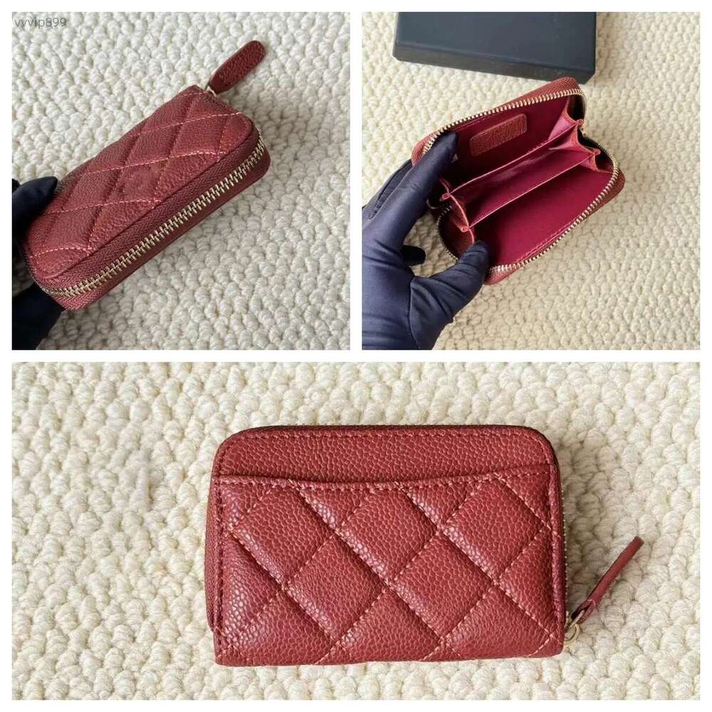 Luxury bag designer wallet Card Holders caviar woman cardholders mini wallet Designer purse color genuine leather Pebble texture luxury Black wallet