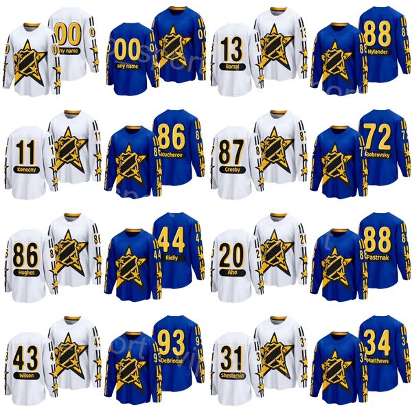 2024 Hockey All-Star Jerseys 13 Sam Reinhart 14 Nick Suzuki 86 Jack Hughes 13 Mathew Barzal 31 Igor Shesterkin 7 Brady Tkachuk 11 Travis Kon