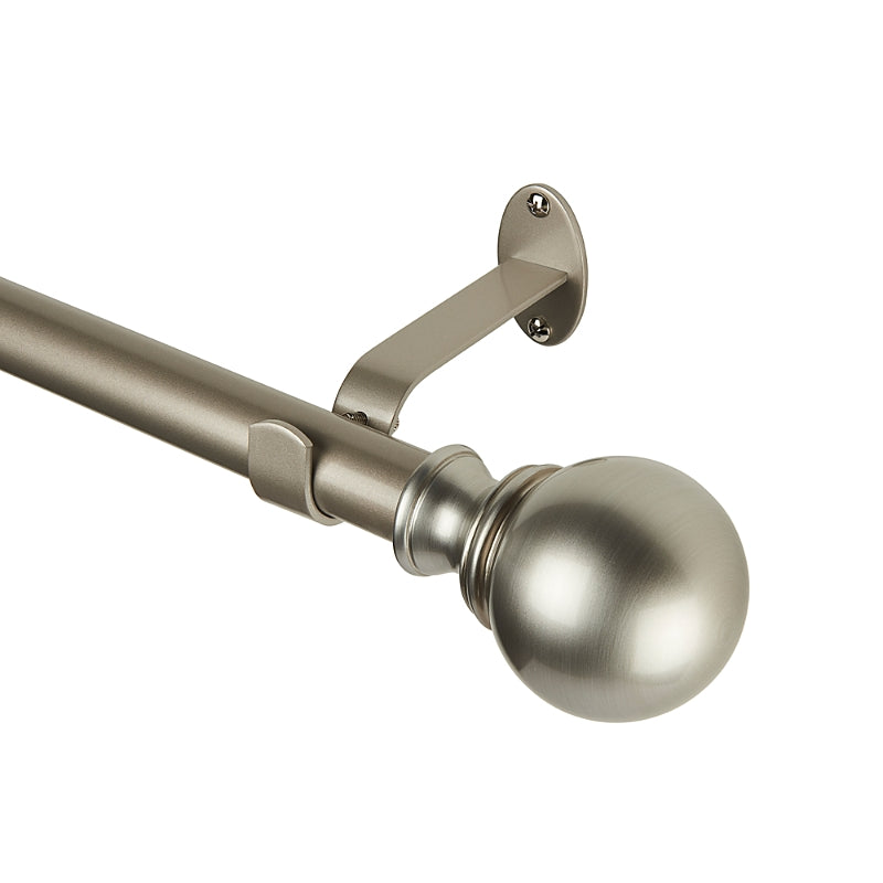 Elrene Home Fashions Cordelia Adjustable Curtain Rod with Ball Finials, 86-120