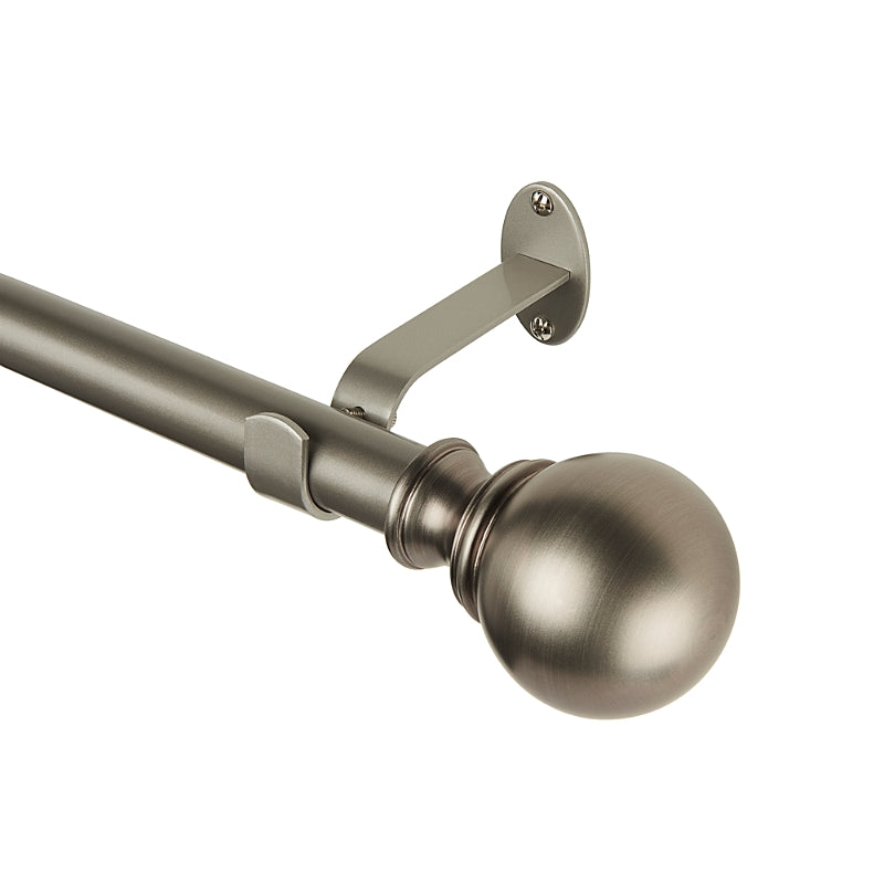 Elrene Home Fashions Cordelia Adjustable Curtain Rod with Ball Finials, 48-86