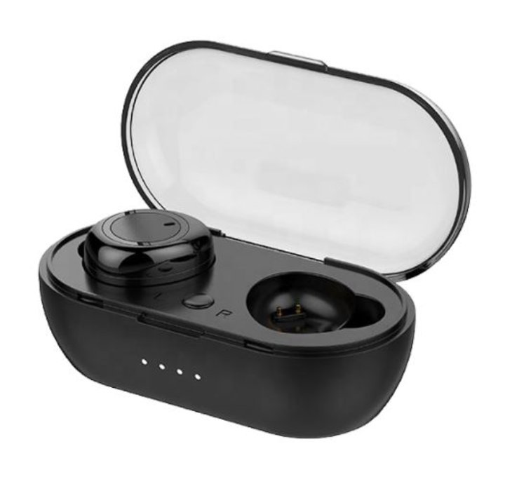 Wireless Earbuds with Charging Case & Touch Controls - Black