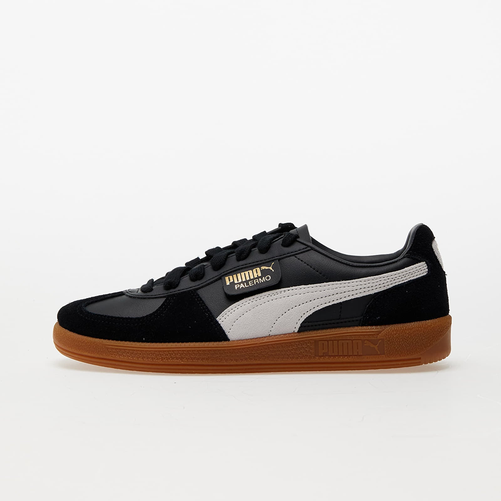 Sneakers Puma Palermo Leather Puma Black-Feather Gray-Gum EUR 38.5