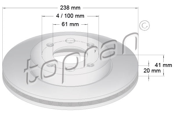 Brake Disc TOPRAN 700 176