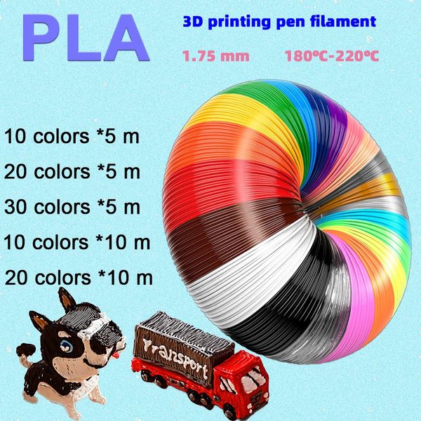 Use para 3D de impressão caneta 200 metros 20 cores 175 mm fios de filamentos de plástico 3 D Materiais da impressora Kid Desenho Toys 25011