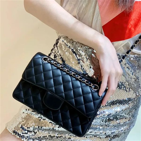 10A Mirror quality Designer Bag Shoulder Chain Clutch double Flap Bag CC CF Wallet Check Velour Square Strip,Imported From France Official o