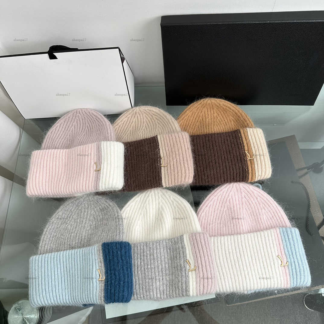 Top baby Knitted caps Color collision design Winter Hat kids fashion accesories children Crochet Hats Multi color optional cap A367X10N077