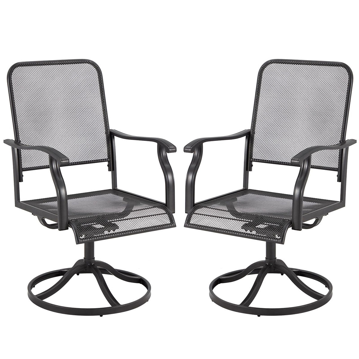 Outdoor Rocking or Swivel Patio Dining Chairs (Set of 2) - 16201GY-UG01