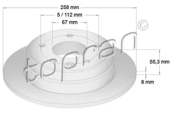 Brake Disc TOPRAN 401 056