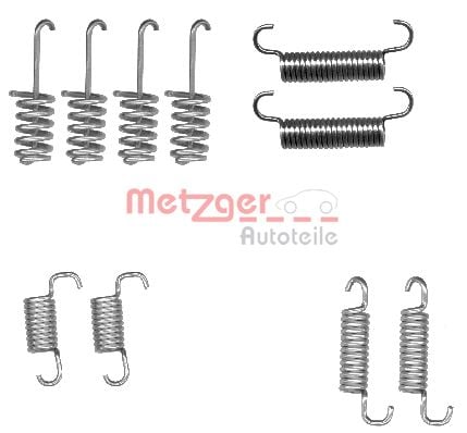 Accessory Kit, parking brake shoes METZGER 105-0004