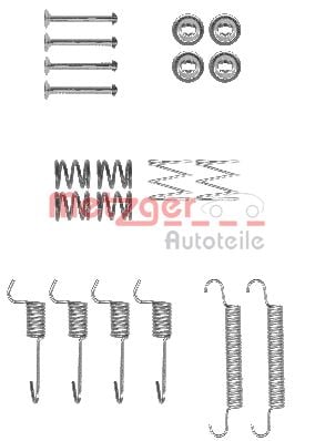 Accessory Kit, parking brake shoes METZGER 105-0008