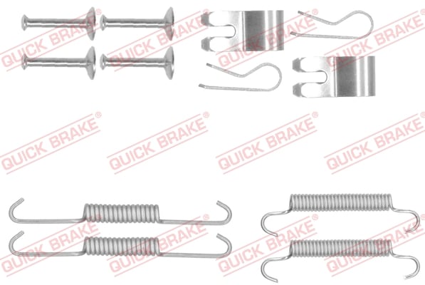 Accessory Kit, parking brake shoes QUICK BRAKE 105-0013