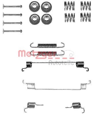 Accessory Kit, brake shoes METZGER 105-0014