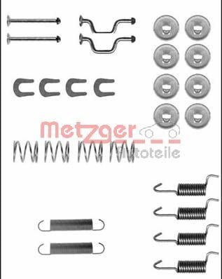 Accessory Kit, parking brake shoes METZGER 105-0810