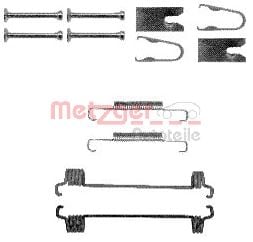 Accessory Kit, parking brake shoes METZGER 105-0875