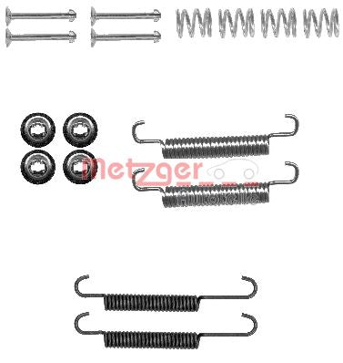 Accessory Kit, parking brake shoes METZGER 105-0893