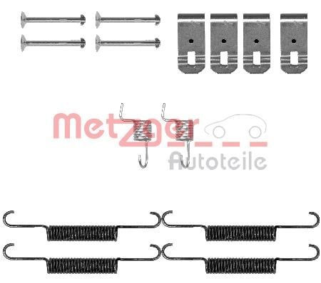 Accessory Kit, parking brake shoes METZGER 105-0895