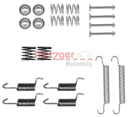 Accessory Kit, parking brake shoes METZGER 105-0899
