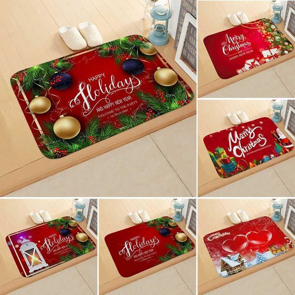 Christmas floor mats entrance doors bedrooms bathrooms non slip carpets 2025 Christmas decorations home decor New Year gifts X241024