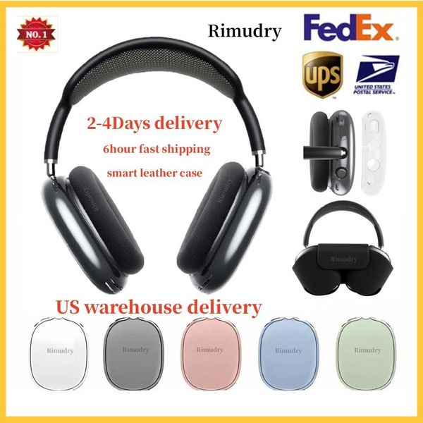 For air pro 2 3 Headband Headphone Accessories Transparent Solid Silicone Waterproof Protective case airpod max Magnetic leather Case Rimudr