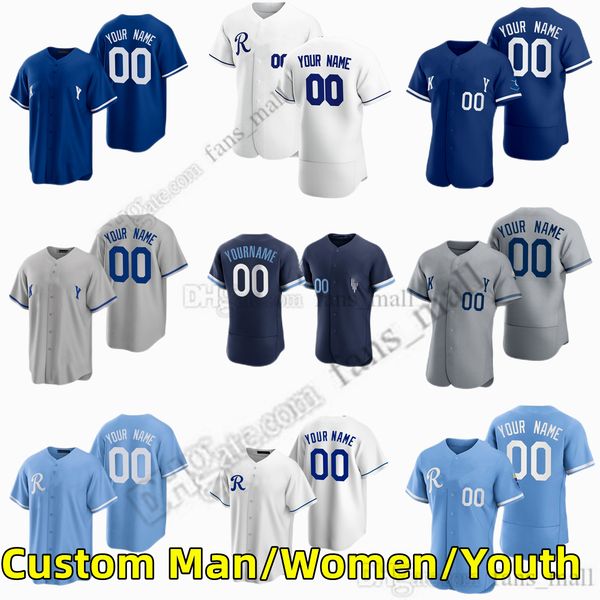 7 Bobby Witt Jr. S-6XL Custom Baseball Jersey 16 Bo Jackson 5 George Brett 13 Salvador Perez 51 Brady Singer 2 Michael A. Taylor 17 Hunter D