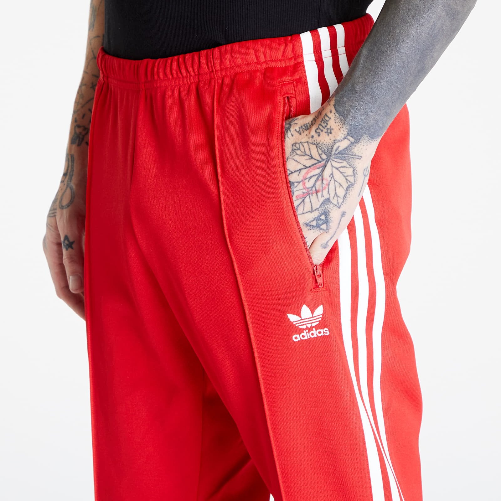 Byxor adidas Beckenbauer Track Pant Better Scarlet- White L
