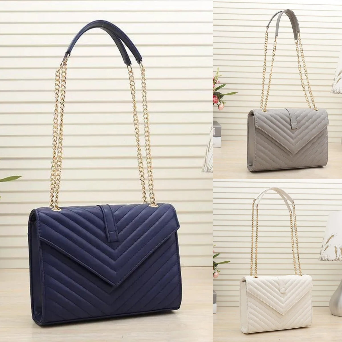 Fashion Women Luxury Shoulder Bags Designer Bag Famous Classic Messenger Lady Cross Body Bags Handbag Female Tote Satchel Purse Gold Silver Chain Ge