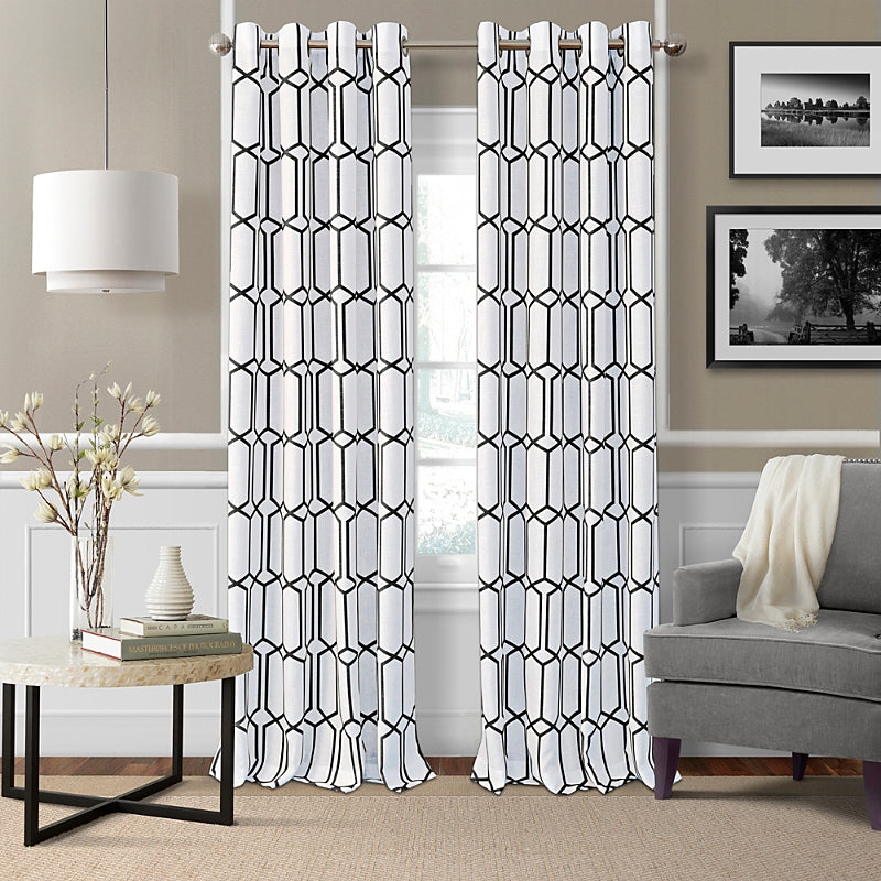 Elrene Home Fashions Kaiden Geometric Curtain Panel, 52 x 95