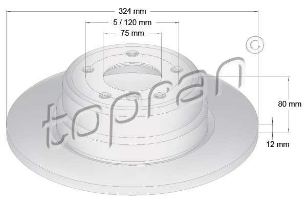 Brake Disc TOPRAN 501 192