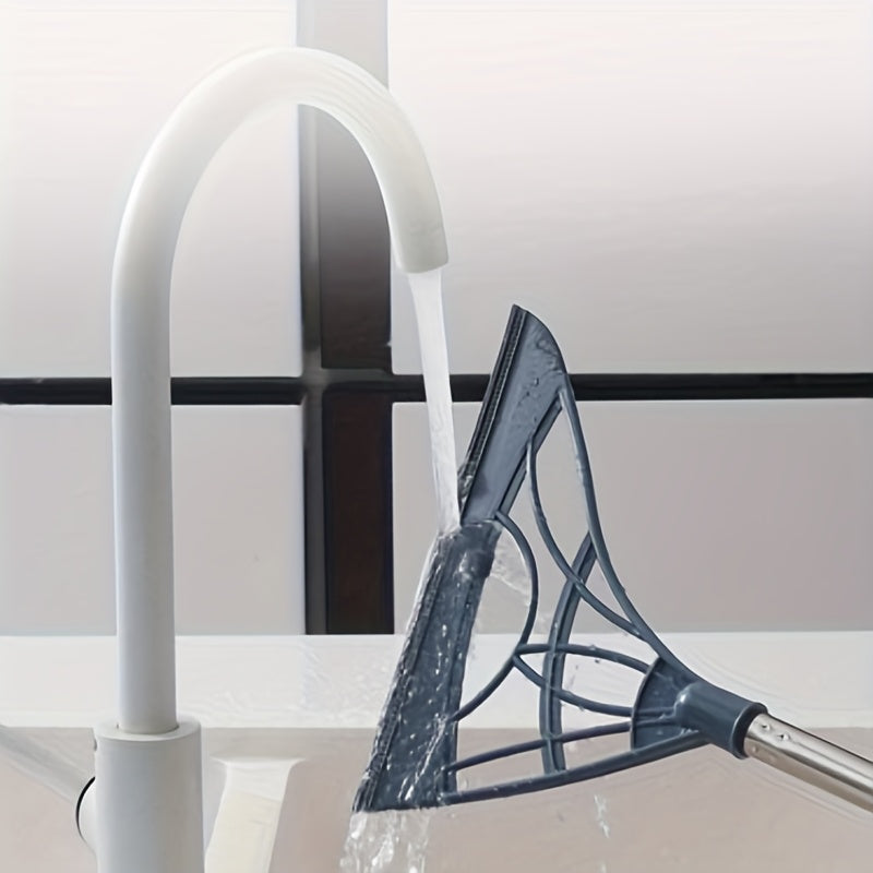 TEMU 1pc Extra-long 45inch Magic Broom With Unflagged Bristles - Sturdy Stainless Steel Handle For Effortless Sweeping On Hard Floors, Ideal For Home