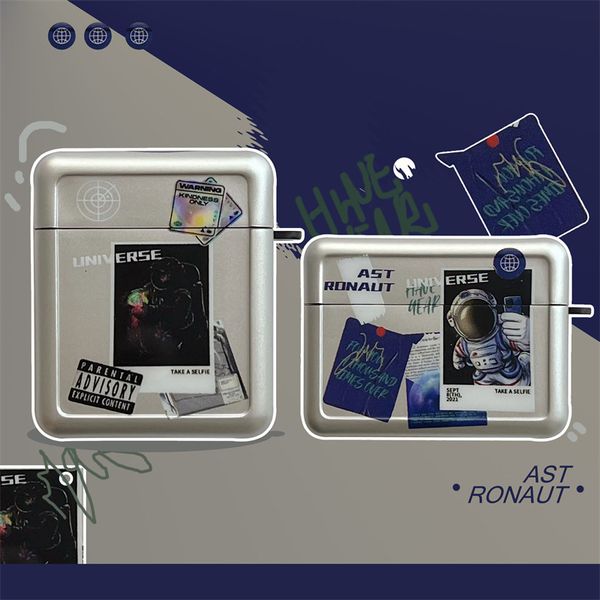 ddmygifts Electroplated label astronaut compatible Pro1-2-3 protective Bluetooth wireless headphone cover soft A