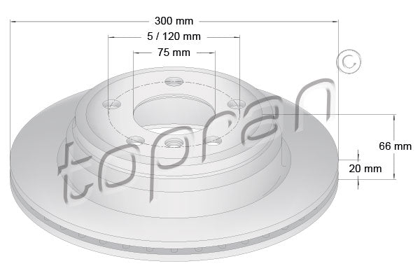 Brake Disc TOPRAN 503 014