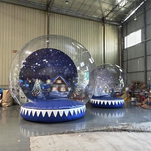 Christmas Inflatable Snow Globe Bubble Dome Tent With Blower 2M-3M-4M Replaceable background Human Snow- Globes Clear house
