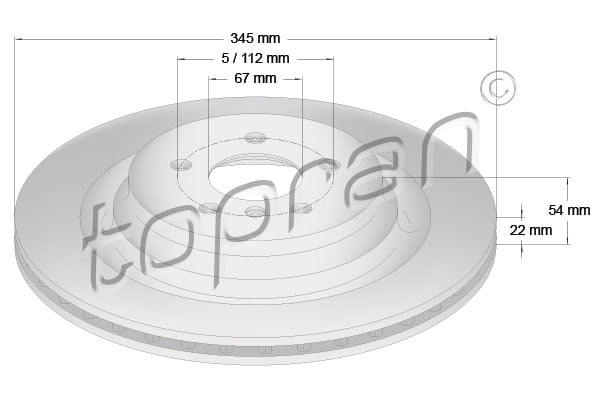 Brake Disc TOPRAN 409 488
